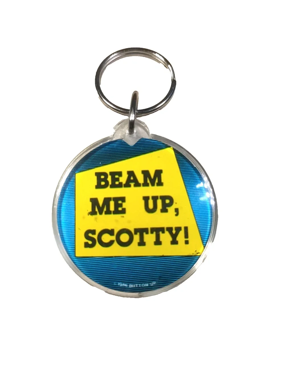 Beam Me Up Scotty Acrylic Keychain Space Fun